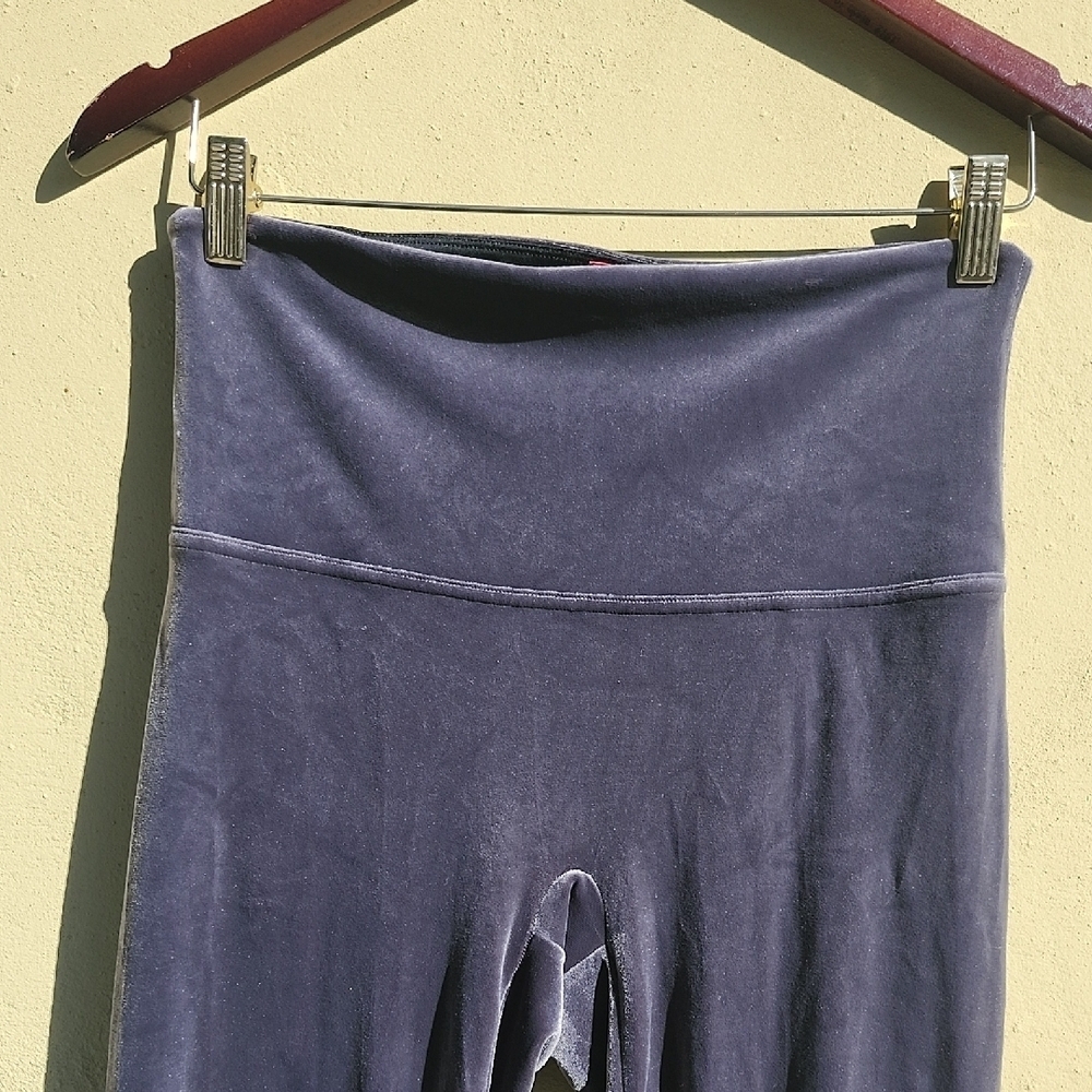 SPANX Grey Velvet Leggings - Picture 4 of 7